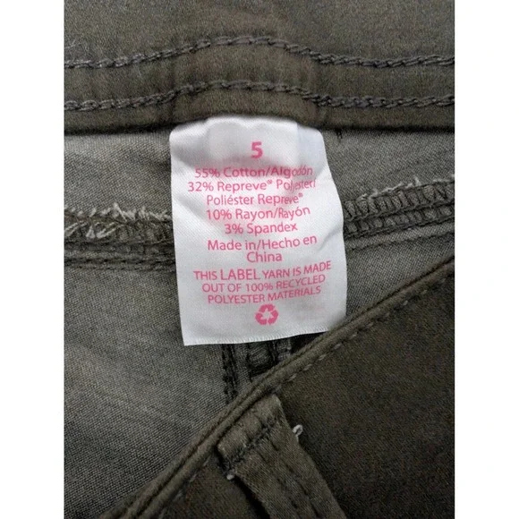 No Boundaries Olive Green Mid Rise Skinny Colored Pants Womens Jeggings Size 5 - Picture 4 of 4